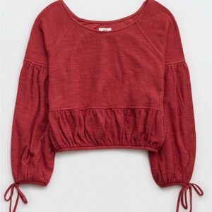 aerie Endless Summer Cropped Sweatshirt Size M